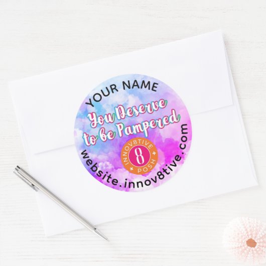 Waterverf Clouds Innov8tive Posh label (Envelop)