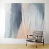 Waterverf Clouds Misty Mountain Landscape Wandkleed (In Situ (horizontaal))