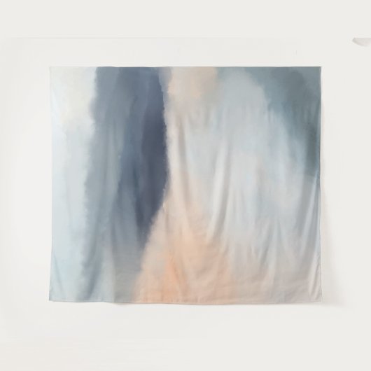 Waterverf Clouds Misty Mountain Landscape Wandkleed (Voorkant (horizontaal))