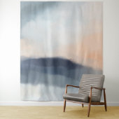 Waterverf Clouds Misty Mountain Landscape Wandkleed (In situ)