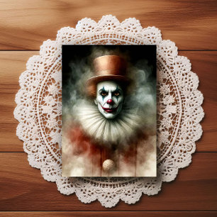 Waterverf Clown die in je Ziel Staart Briefkaart