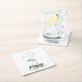 Waterverf Coastal Beach Picnic Vrijgezellenfeest Kartonnen Onderzetters (Insitu)