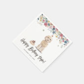 Waterverf Cockapoo Dog Verjaardagsfeest Bedankt Servet (Hoek)