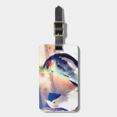 Waterverf Cockatiel Bagagelabel (Voorkant verticaal)