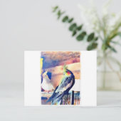 Waterverf Cockatiel Briefkaart (Staand voorkant)