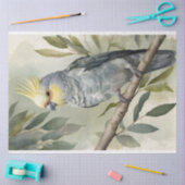 Waterverf Cockatiel Eucalyptus Tree Decoupage Tissuepapier (Craft)
