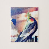 Waterverf Cockatiel Legpuzzel (Verticaal)