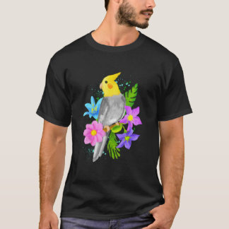 Waterverf Cockatiel Parrot Decor Painting Cockati T-shirt