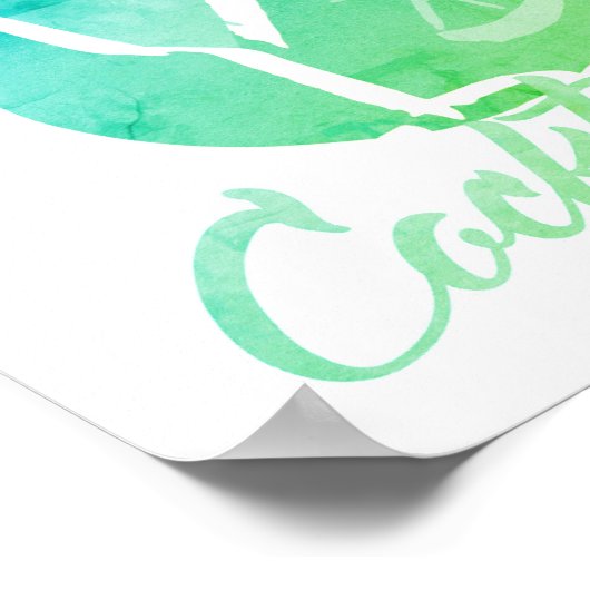 Waterverf Cocktail Bar Poster (Hoek)