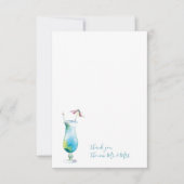Waterverf Cocktail Bedankt Stationery Kaarten Notitiekaartje (Voorkant)