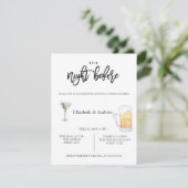 Waterverf cocktail, bierrepetitie, diner kaart (Staand voorkant)