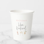 Waterverf cocktail champagne bachelorette p papieren bekers<br><div class="desc">het leuke ontwerp van de waterverf om een bachelorette,  kleurrijke afbeeldingen van de drink met moderne manuscriptdoopvont te vieren,  kan de naam worden uitgegeven</div>