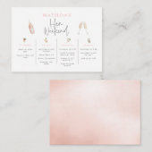 waterverf cocktail champagne in weekend notitiekaartje (Voorkant / Achterkant)