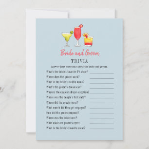 Waterverf Cocktail Couple's Shower Trivia games Kaart