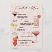 Waterverf Cocktail Drink Menu (Voorkant)