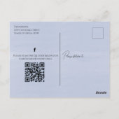 Waterverf Cocktail Drink QR Code Sociale Media Briefkaart (Achterkant)