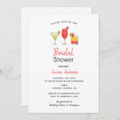 Waterverf cocktail drink vrijgezellenfeest aankondiging (Voorkant / Achterkant)