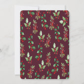 Waterverf Cocktail Holly Berry kerst Kaart (Achterkant)