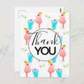 Waterverf Cocktail Margarita Pattern Hartelijk dan Briefkaart (Voorkant / Achterkant)