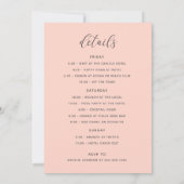 Waterverf Cocktail Minimale Bachelorette Weekend Kaart (Achterkant)