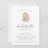 Waterverf Cocktail Minimalist Bachelorette Party Kaart (Voorkant)