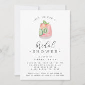 Waterverf Cocktail-minimalistisch Vrijgezellenfees Kaart (Voorkant)