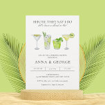 Waterverf Cocktail Party Margarita Wedding Shower Kaart<br><div class="desc">Deze trouwdoucheuitnodiging is perfect voor een leuke en feestelijke viering! Het thema is cocktails, en het ontwerp is voorzien van kleurrijke waterverf cocktails die je gasten zullen vermaken. De speelse slogan "Voordat ze zeggen: "Ik wel, " laten we een drink of twee hebben" zet de toon voor een gedenkwaardige gebeurtenis....</div>