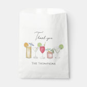 Waterverf Cocktail Party Schattige Custom Bedankzakje (Voorkant)