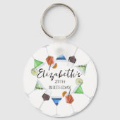 Waterverf cocktail party sleutelhanger (Voorkant)