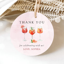 Waterverf Cocktail Party Vrijgezellenfeest Bedankjes Labels