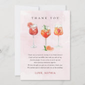 Waterverf Cocktail Party Vrijgezellenfeest Bedankkaart (Voorkant)