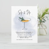 Waterverf Cocktail Pool Party 30e Verjaardag Kaart (Staand voorkant)