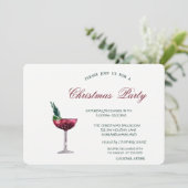 Waterverf Cocktail Red-kerstfeestdag Kaart (Staand voorkant)