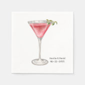 Waterverf Cocktail Servet (Voorkant)