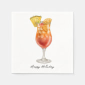 Waterverf Cocktail Servet (Voorkant)