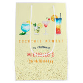 Waterverf Cocktail verjaardagsfeest voor volwassen Medium Cadeauzakje (Achterkant)