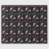 Waterverf Cocktail verjaardagsfeest zwart Cadeaupapier (Vlak)