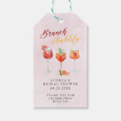 Waterverf Cocktailparty Bruidsborrel Cadeaulabel (Voorkant)