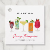 Waterverf cocktailparty Drink verjaardagsfeestje Bedankjes Labels (Voorkant)