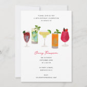 Waterverf cocktailparty Drink verjaardagsfeestje Kaart (Voorkant)