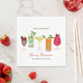 Waterverf cocktailparty Drink verjaardagsfeestje Servet (Insitu)