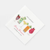 Waterverf cocktailparty Drink verjaardagsfeestje Servet (Hoek)