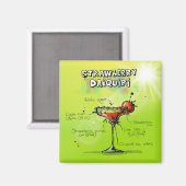 Waterverf Cocktailrecept Magneet (Voorkant / Achterkant)