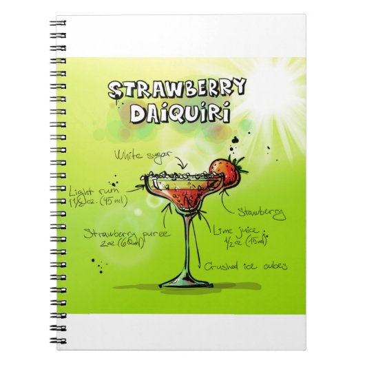 Waterverf Cocktailrecept Notitieboek (Voorkant)