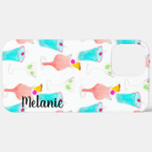 Waterverf Cocktails Dranken Monogram Case-Mate iPhone Case (Achterkant (horizontaal))