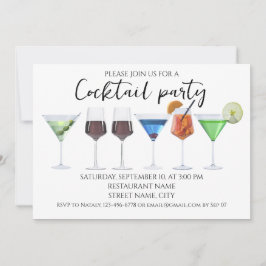 Waterverf cocktails kaart