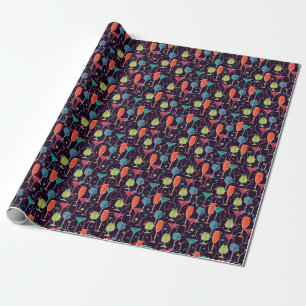 Waterverf cocktails, kleurrijk motief. cadeaupapier