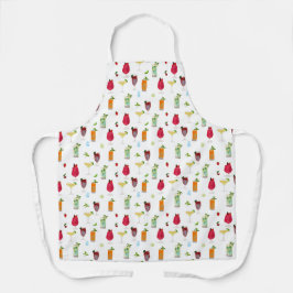 Waterverf Cocktails & Party Drinken Bartender Schort