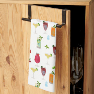 Waterverf Cocktails & Party Drinken Bartender Theedoek