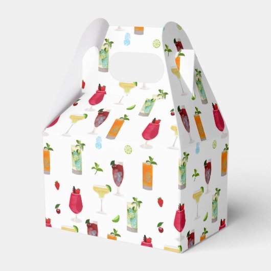Waterverf cocktails & party Drinken Bedankdoosjes (Voorkant Zijde)